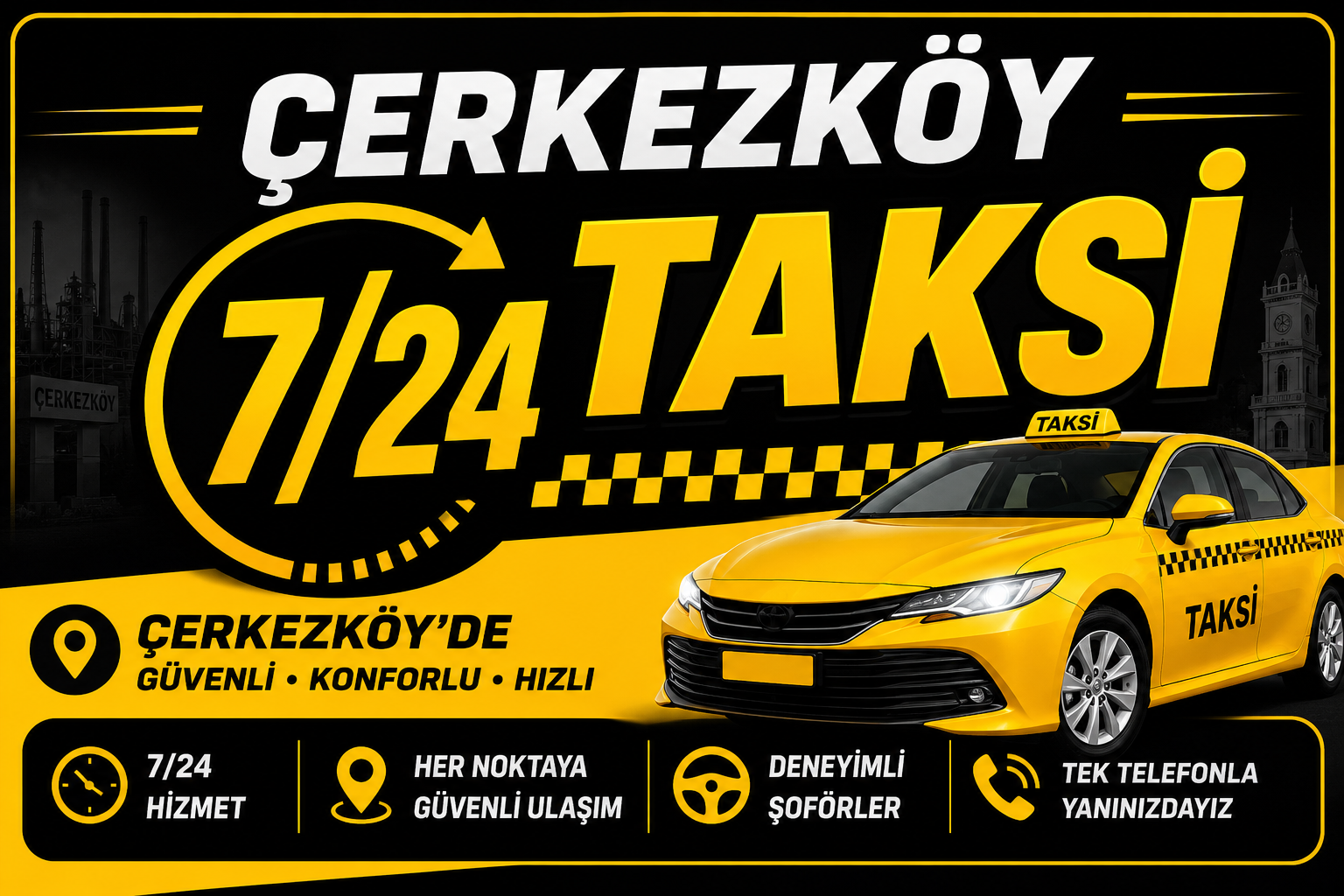 ÇERKEZKÖY 7/24 TAKSİ